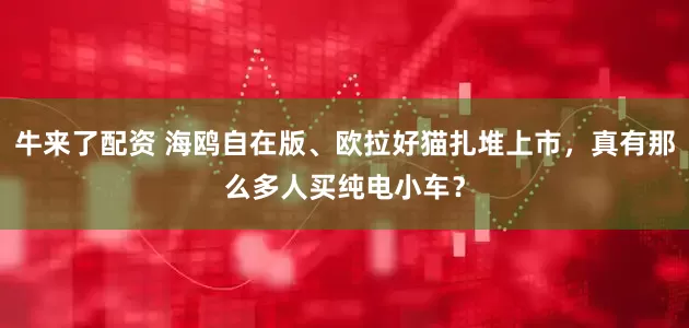 牛来了配资 海鸥自在版、欧拉好猫扎堆上市，真有那么多人买纯电小车？